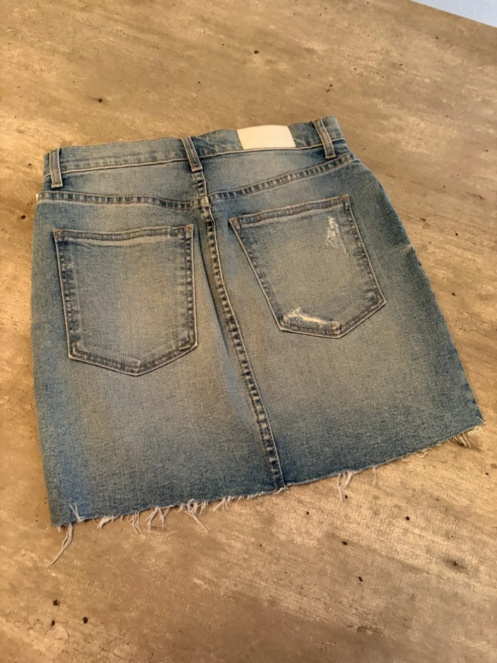 pistola Light Blue Distressed Denim Mini Skirt Size 27 NWT